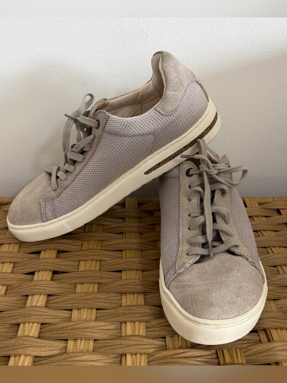 Birkenstock Bend Low Shoes Size 40 Women's US 9 Men's 7 Gray Waffle Knit Suede